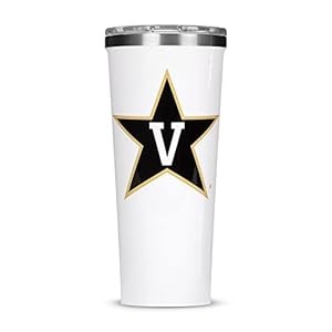 Tumbler – 24oz NCAA Triple Insulated Stainless Steel Travel Mug, UVA – University of Vanderbilt Commodores, Big Logo