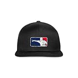 Spreadshirt Darts Dartfan Stand Up If You Love The Darts Dart Logo Retro Snapback Cap, One Size, Schwarz/Schwarz