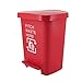 Kosz na śmieci bardzo duży pedał z tworzywa sztucznego, klasyfikacja w czterech kolorach, 30 l, z pokrywą, duży kosz na śmieci do użytku zewnętrznego (kolor: czerwony)