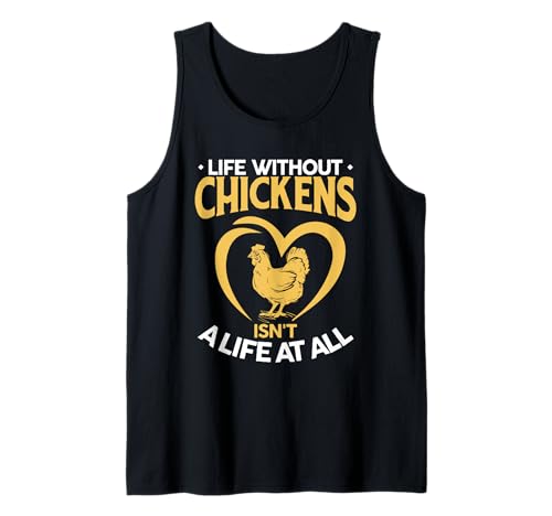 Life Without Chickens Funny Chicken Lover Farm Fresh Camiseta sin Mangas