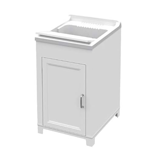 Adventa - Lavadero de Resina para Interior y Exterior, 45 x 50 x 85 cm, Color Blanco