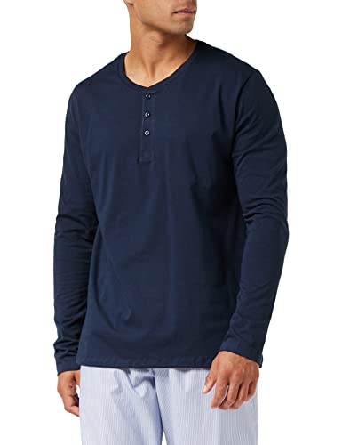 Maglia Henley Manica Lunga Schiesser - Pigiama Comodo In Cotone 100% Per Uomo - Foto 3