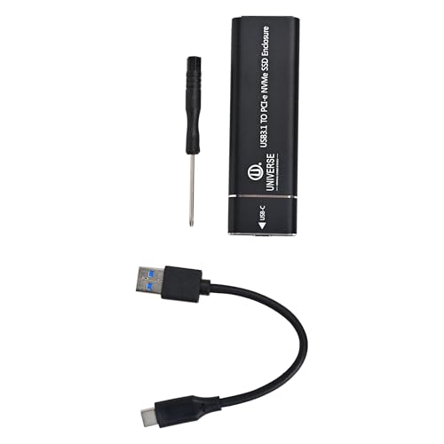 Image of NVME M2 Enclosure USB-C Tool-Free M.2 Case Supports PCIe NVME M Keys 2230 /2242 /2260 /2280 SSDs | Up to 10Gbps Speed