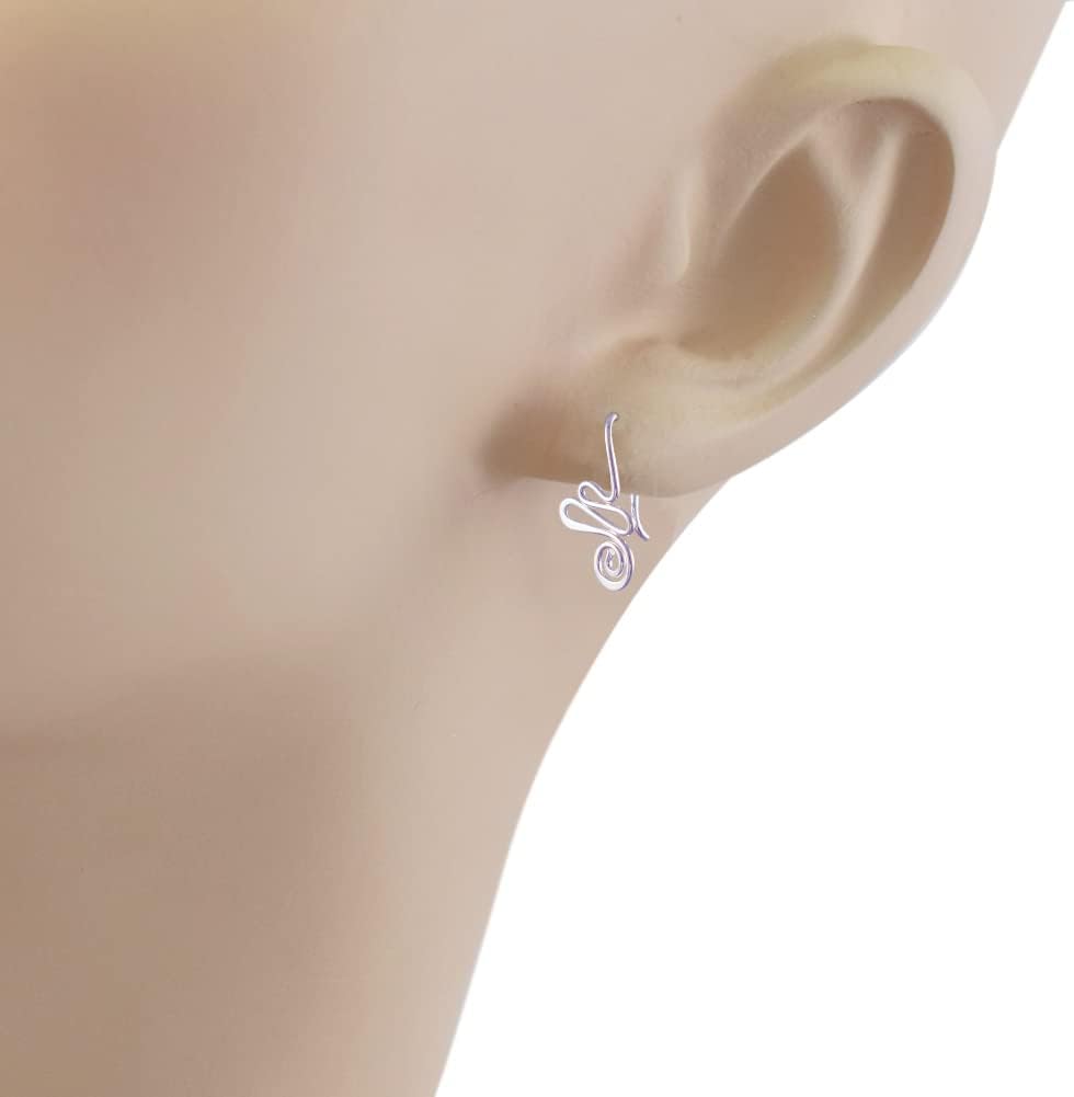 Mini Aria Swirl American-Made Hand-Forged Sterling Silver Earrings