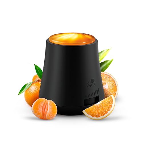 Air Wick Essential Mist - Aparato Y Recambio De Ambientador Difusor, Esencia Para Casa Con Aroma A Explosión Cítrica, Pack De 1 Aparato Y 1 Recambio, Negro, 2 Unidad Paquete De 1
