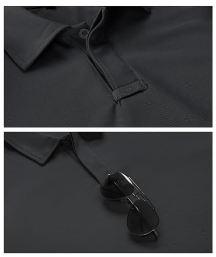 Image of SCODI Men's Golf Polo Shirt Short Sleeve Tactical Shirts Casual Tennis T-Shirt