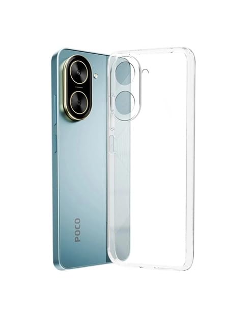 Image of REALCASE Silicone Redmi A5 Back Cover Scratch Resistant Protective Crystal Clear Transparent Back Cover for /Redmi A5 / Poco C71