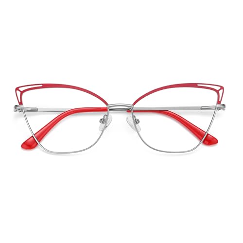 Image of Blue Light Glasses Cateye Women Fake Eyeglasses Anti Eye Strain Computer Glasses Clear Lens