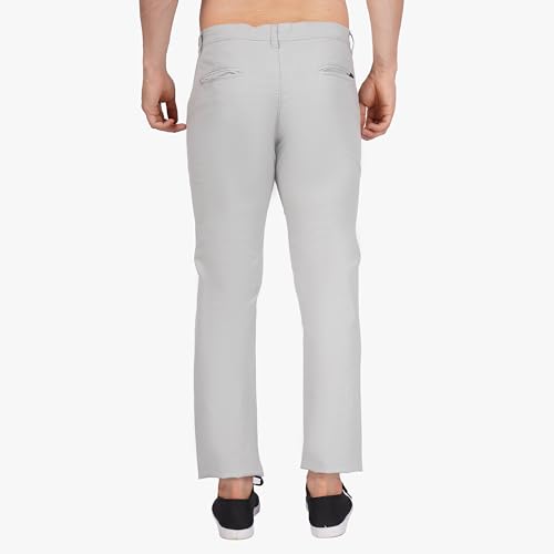 Image of Men's Regular Fit Linen Trousers | Slim Fit Lightweight Casual Pants | Stylish Dress Pants for Office or Travel | Premium Luxury Linen Trouser Pant with Breathable Comfort