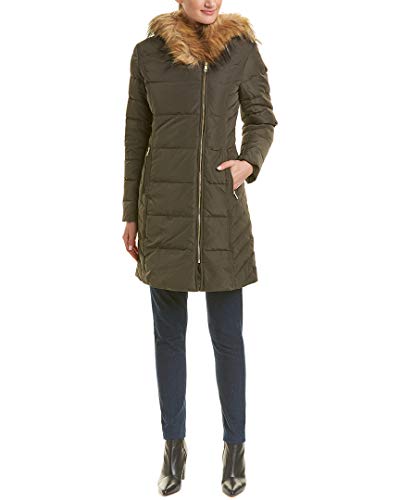Cole Haan Women's Taffeta Quilted Down Coat with Hood