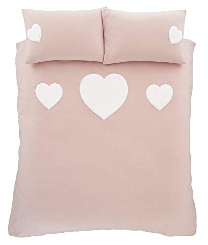 Catherine Lansfield Cosy Heart Double Dekbedset Blush - Afbeelding 6