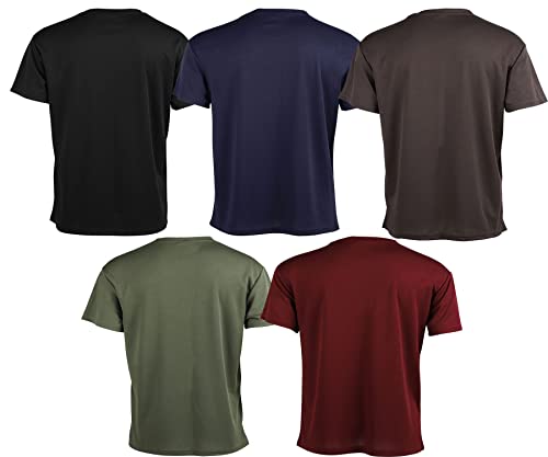 Image of 3 Pack Men's Quick Dry T Shirts Athletic Running Workout Short Sleeve Shirts for Men Active Crew Neck Tops