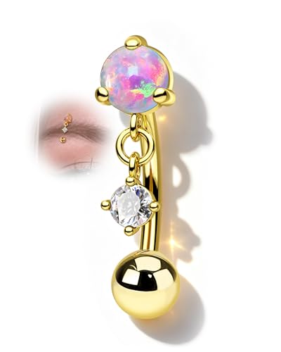 Agrewd Vintage Rook Earrings Dangle 16G Gold Eyebrow Rook Rings Stainless Steel Rook Eyeborw Piercing Jewelry