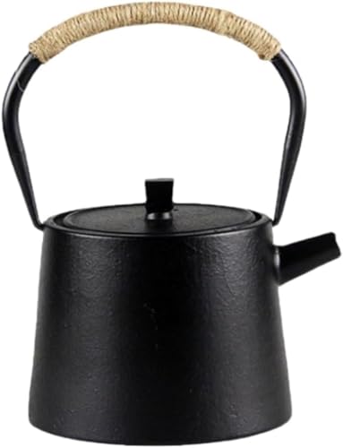 ZMBJ 南部鉄器 鉄瓶 1.1/1.2L 鉄イオン発生器 直火・電磁調理器・ガスコンロ対応 茶こし付き (1100ml-B)