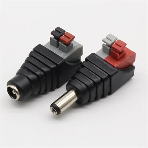 Conector Macho CC y hembra de 2,1 x 5,5 mm para tiras LED 4