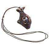 Hemobllo Tragbare Keramik Okarina mit Dekorativem Delfinmotiv 4 Loch Blasinstrument für Anfänger und Kunsthandwerk Liebhaber