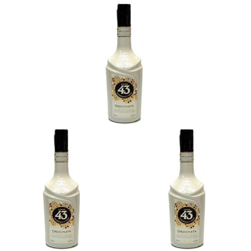 LICOR 43 Horchata, Fusión Licor 43 y Horchata Valenciana, Licor Sin Lactosa y Sin Gluten, 700 ml (Paquete de 3)