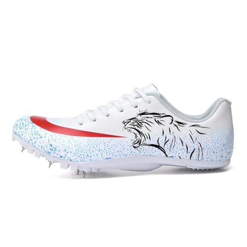 UVCDE Tênis masculino Track Spikes Athletic Sprint Jumping Racing Training Tênis profissional de cor