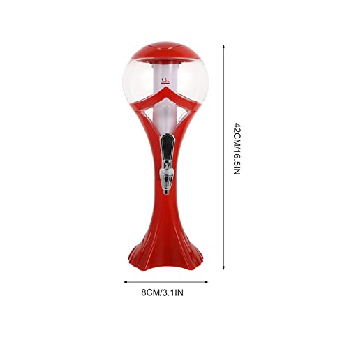 Torre de cerveza de 1.5L con depósito de hielo para bebidas siempre frías 3