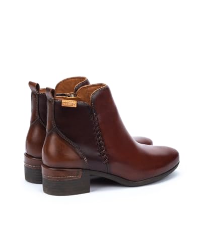 Image of PIKOLINOS Malaga Women's Heeled Ankle Boots | Leather | Zipper Closure | Mid Heel | Size UK 2-8