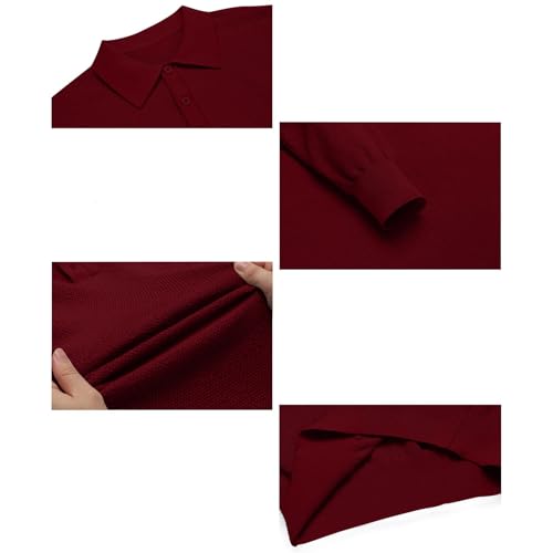 Mens Knit Sweater Slim Fit Long Sleeve Button down Soft Casual Lightweight Lapel Collared Sweater Solid Color Shirts3