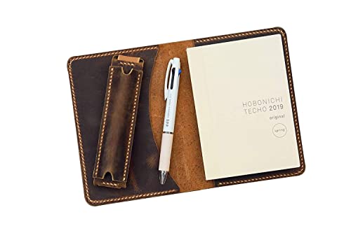 Personalized distressed leather hobonichi techo cover vintage rustic leather hobonichi A5 A6 cousin cover HAX05S