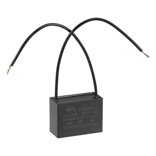 MACHSWON Ceiling Fan Capacitor with 2 Wires Metalized Polypropylene Film Capacitors CBB61 4uF 250V AC 50/60Hz Cylinder 38x28x18mm 40/85/21,1 PCS