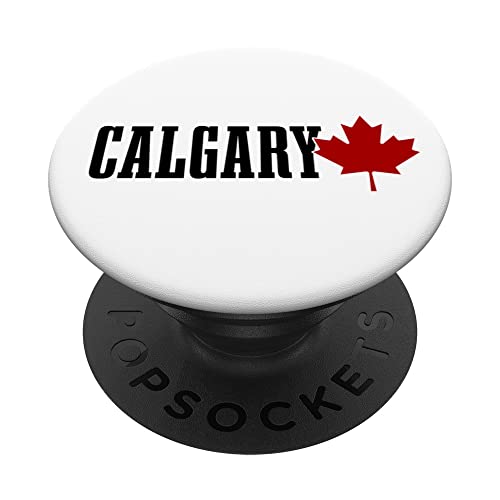 Calgary Alberta Canadá - Bandera canadiense con diseño de hoja de arce PopSockets PopGrip Intercambiable