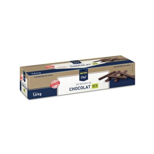 METRO Chef Bâton de chocolat courts 44% cacao 500 bâtons boîte 1.6 kg