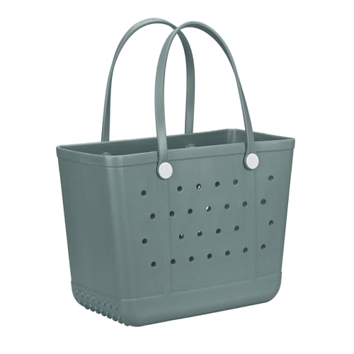 Image of Beach Bag X Large Rubber Tote Bag, Waterproof Washable Open for Women Croc Bag Hand Bag for Beach Pool Yoga