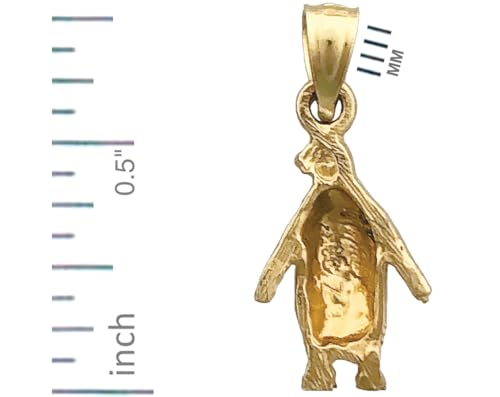 14K Gold Antarctic Penguin Charm, Yellow, 1614-YG2