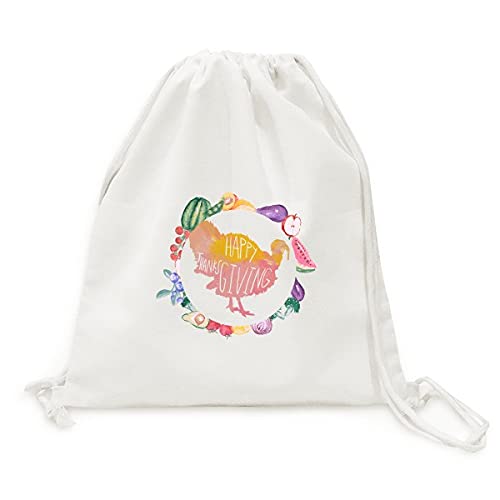 Sac en tissu pliable dinde aquarelle solide pour porter les légumes lourds