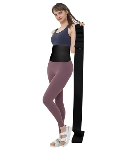 TRTYEF Waist Trimmer, 9.8ft Elastic Tummy Snatch Bandage Wraps Belly for Women and Men Waist Trainer Shaper Black