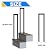 2Pcs Hand Rails for Steps, Matte Black U Shaped Handrails for Indoor Outdoor Stairs, Stair Railing Industrial Wrought Iron Railing for Stairs Garden Loft Corridor (Black, 7.9x35.4in)