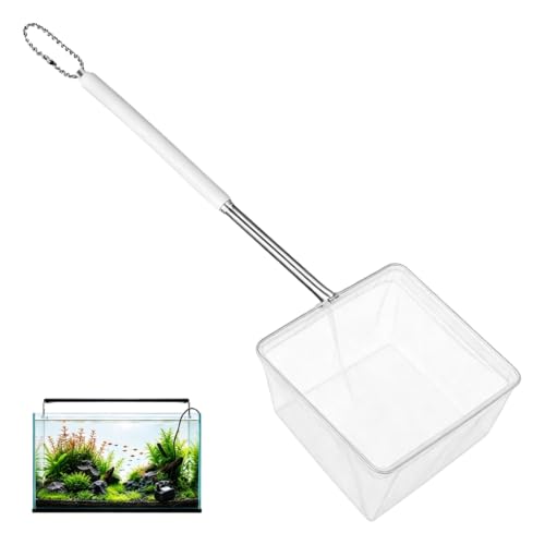 Mini Épuisette Aquarium avec Manche Extensible en Acier Inoxydable 5CM