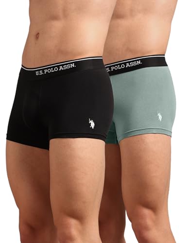 Image of U.S. Polo ASSN. Men's OET18 Cotton Stretch Breathable Underwear Trunks - Pack of 2