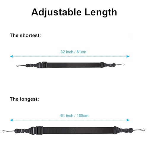 Vikrami lighting 2Pcs Shoulder Strap for Tablet case Adjustable Shoulder Strap Multifunctional Replacement for iPad Notebook Tablet Bags Duffel Bag Camera Comfortable Neck Strap Nylon 43"-62.6" Black