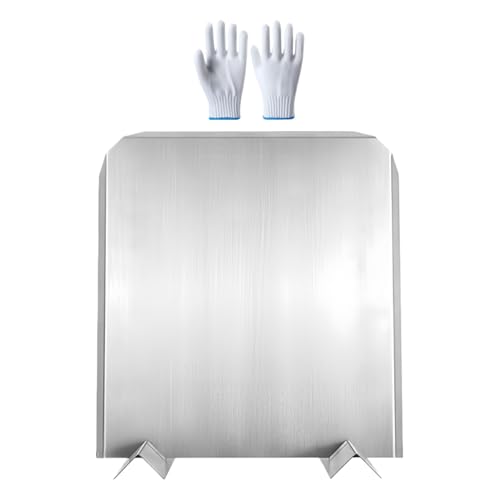 Fireback de acero inoxidable 16x18" con pies regulables para chimeneas de hogar 8