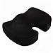 YLJGLORY Coussin de siège pour chaise de bureau - 100 % mousse à mémoire de forme - Correcteur de posture profilé pour voiture, fauteuil roulant - Noir