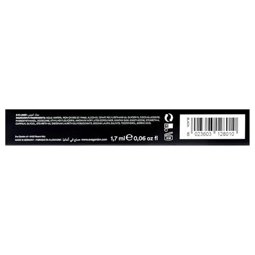 Delineador de ojos líquido EVAGARDEN 01 Negro 0.05 oz miniatura 6