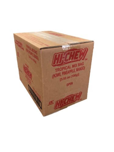 Hi-Chew Sensationally Chewy Japanese Fruit Candy, Tropical Mix, 3.53 Ounce,Pack of 6