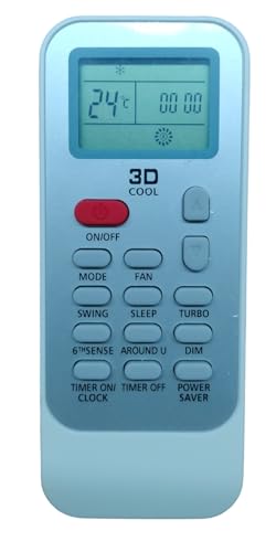 Image of Air Conditioner Remote Compatible with /Replacement for Whirlpool Ac Remote | Model -DG11J1-34 3D Cool | Match with Your Existing Remote Before Placing The Order | Exactly Same Will Only Work