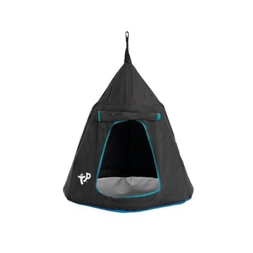 TP Toys, UFO Hanging Tent Swing for Kids | Tree Swing, Air Fort, or Outdoor Playhouse, Just Attach to Tree or Swing Set. 44" Across Gives Kids 3-6 Plenty of Space