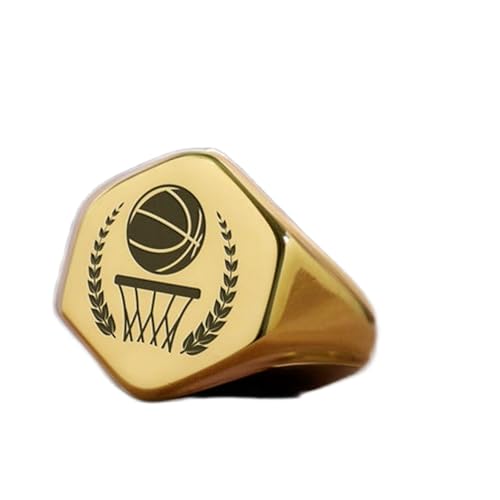 Chevalière basket en argent 925 doré, bague hexagonale vintage fait main