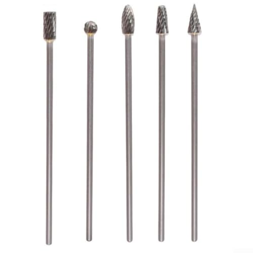 Set de 5 fresas rotativas de carburo sólido 3x6x100 mm miniatura 1