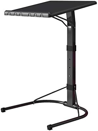 Portable Lift Laptop Table, Plastic Simple Portable Folding TV Tray Table, Sofa Side Snack Table, Removable Desk, Height Adjustable, Lifting Study Table, No Assembly Required (Black),434369.5CM
