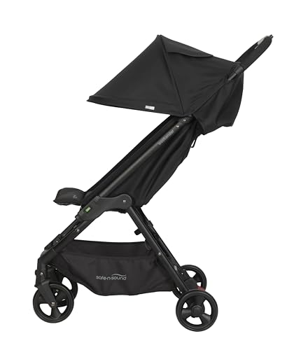 Safe-n-Sound Weekender Stroller, Compact, Lightweight Self Standing Fold with Adjustable Built in Carry Strap, 6kg Basket Capacity, Black (37015) - Image 5