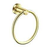 Handtuchhaken, für Badezimmer, Einzelhaken, Edelstahl, Handtuchring, Papierhalter, Handtuchhalter, Badezimmerzubehör, Wandaufhänger, gebürstet, goldfarben towel ring gold