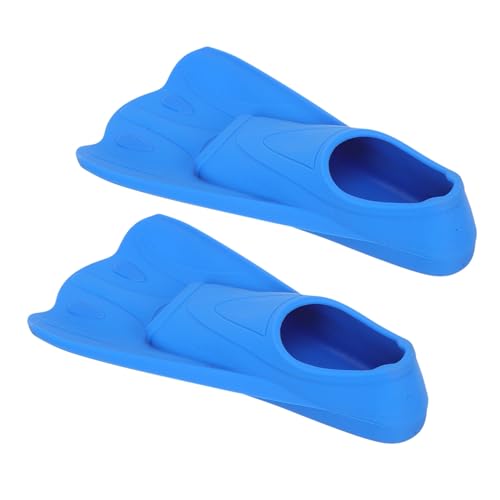 PEPLAYTAL Aletas de Natación Infantiles de para Entrenamiento Cortas y Ligeras para Piscina y Snorkel Azul Único para Mejora de Técnica y Comodidad