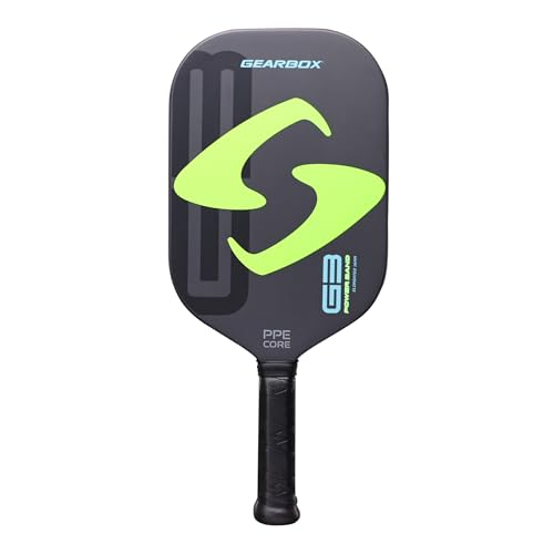Gearbox G3 Powerband Pickleball Paddle – Elongated Shape, 16mm Core – Carbon Fiber Face, UniFrame Molded Design – Textured Surface for Spin – Lightweight 8 oz – Soft Feel and Controllable Power